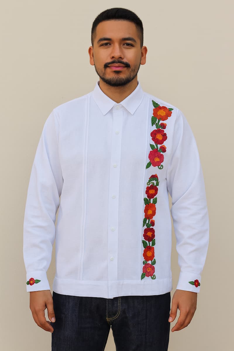 Guayabera tradicional Tzotzil Huixtán, Chiapas