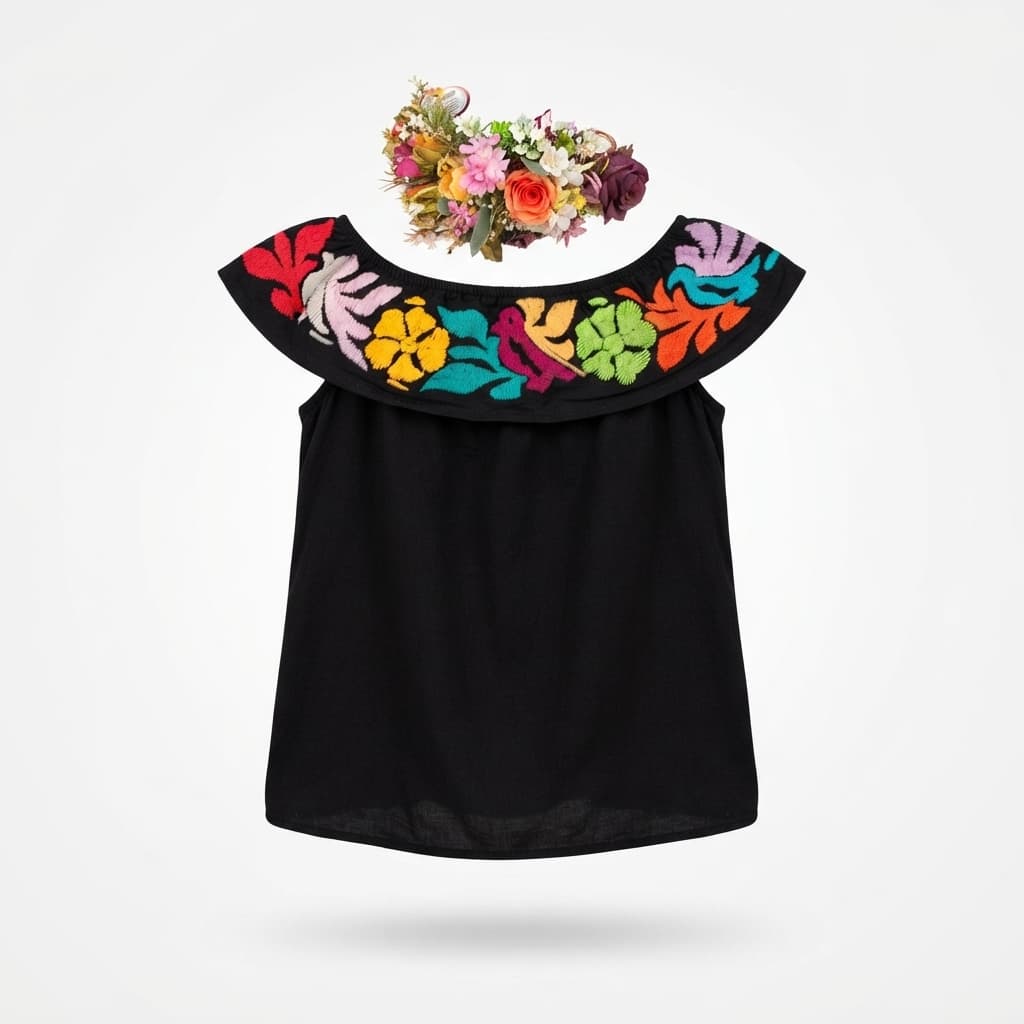 Blusa contemporánea "Campesina" -Tuxtepec, Oaxaca. - Imagen 3