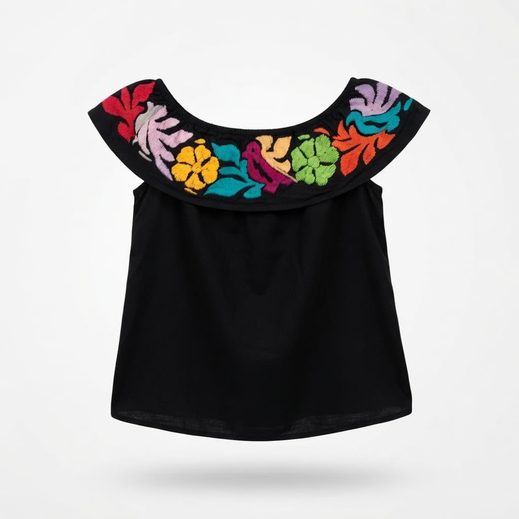 Blusa contemporánea "Campesina" -Tuxtepec, Oaxaca. - Imagen 2