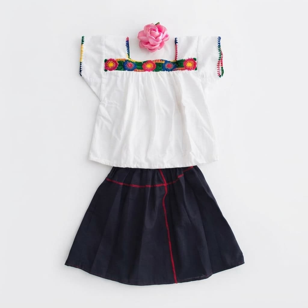 Blusita Niña tradicional-Chachahuantla, Puebla. - Imagen 2