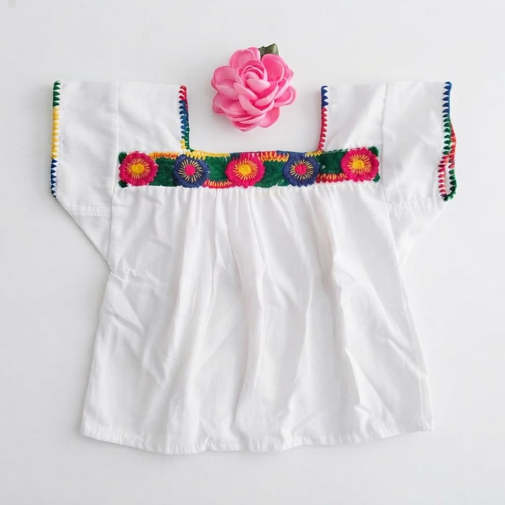 Blusita Niña tradicional-Chachahuantla, Puebla. - Imagen 4