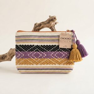 Bolso Cosmetiquera con pompón- Santo Tomas Jalieza, Oaxaca.