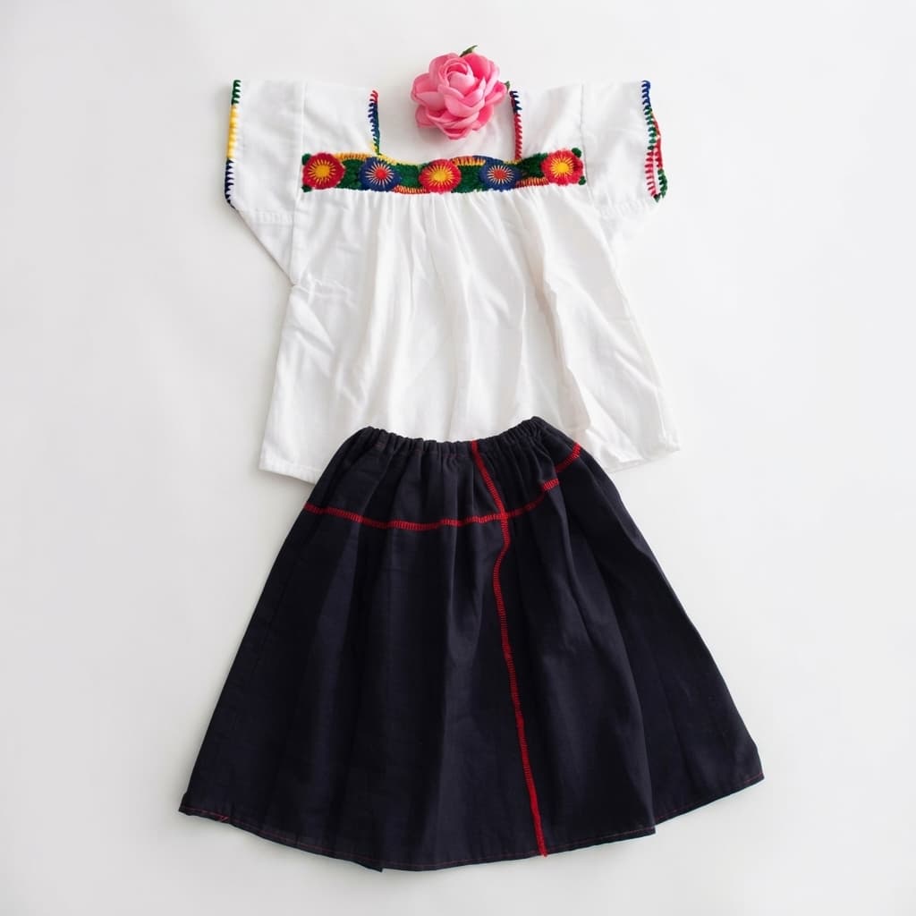 Falda niña de gasa-Chiapas. - Imagen 3