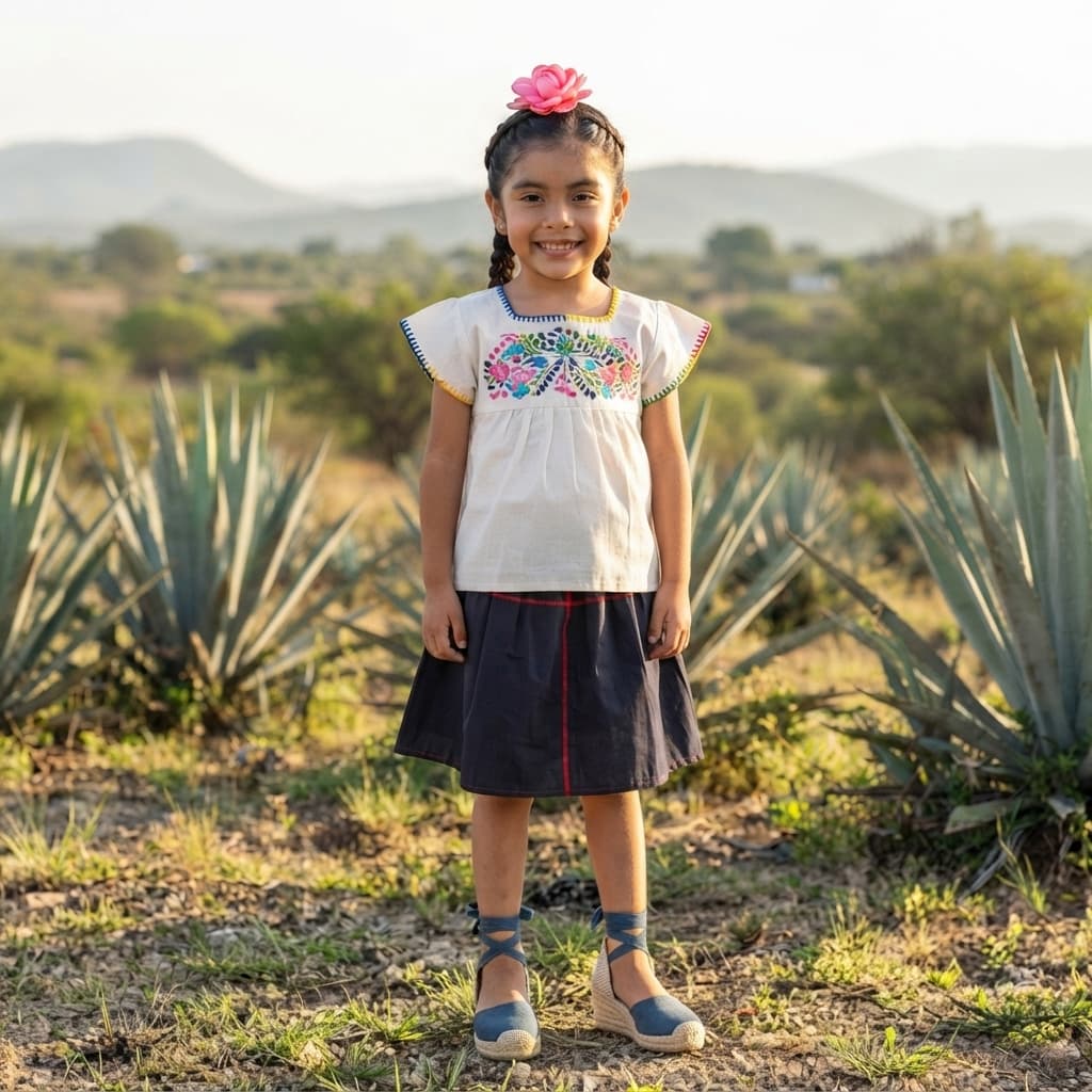 Falda niña de gasa-Chiapas.