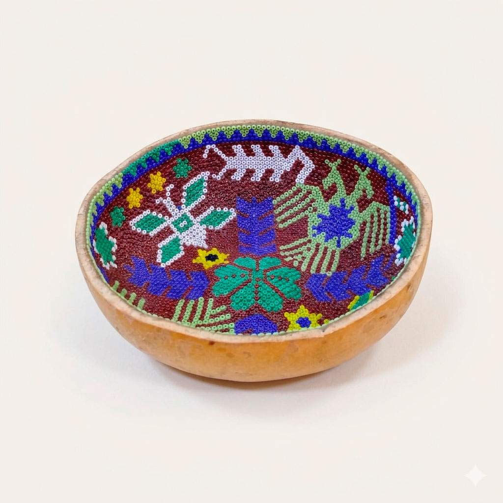 Jícara antigua chica (Huichol) San Andrés Cohamiata, Nayarit - Imagen 2