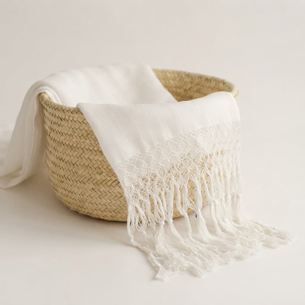 Rebozo Extrafino, telar de cintura Coyotik, Calmécac Puebla.