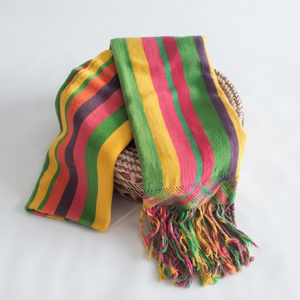 Rebozo telar de pedal líneas- Turìcuaro, Michoacàn. - Imagen 3