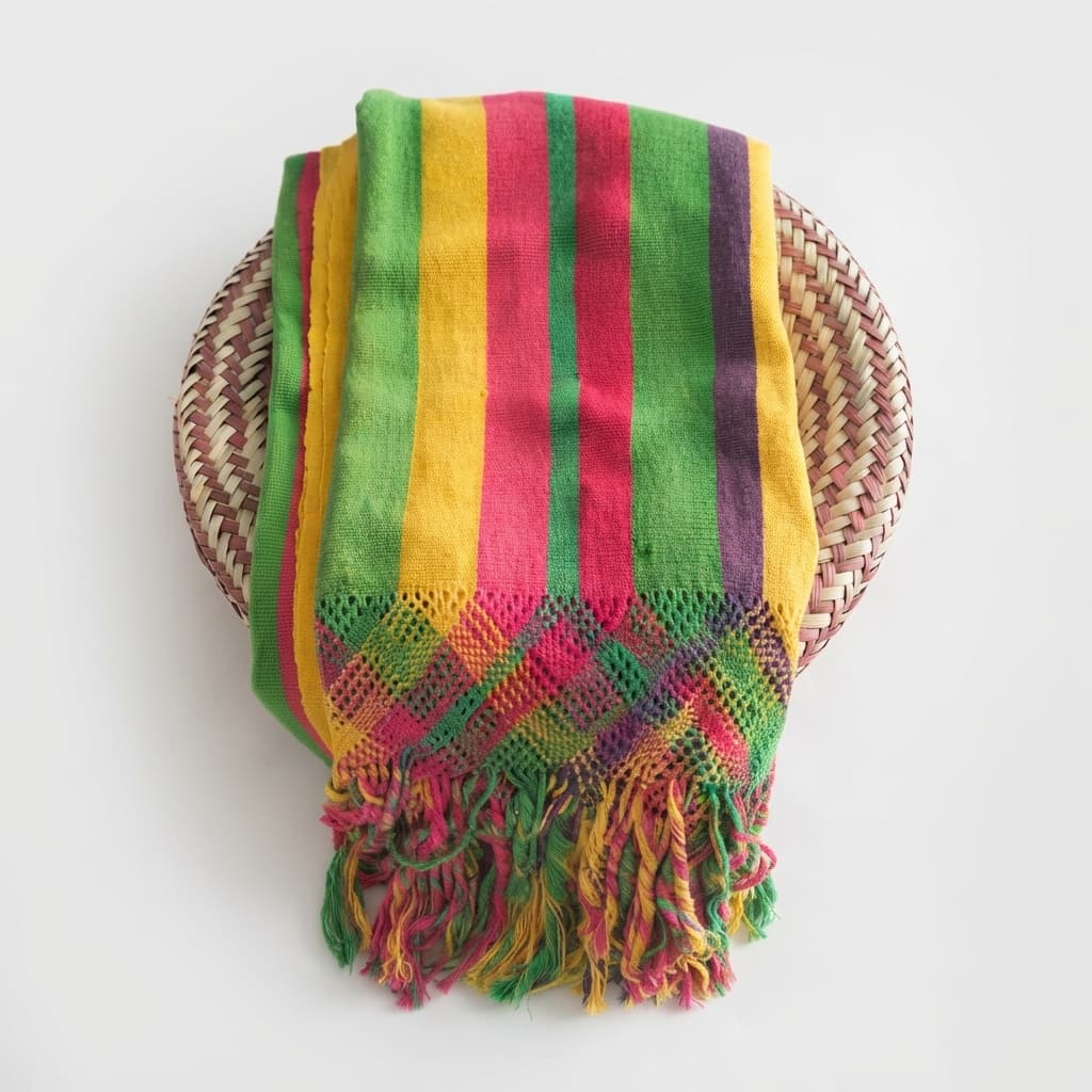 Rebozo telar de pedal líneas- Turìcuaro, Michoacàn. - Imagen 2