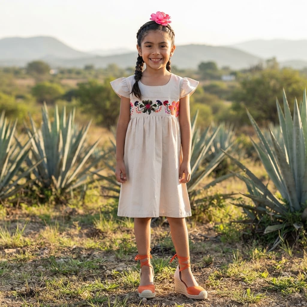 Vestido niña- San Grabiel Chilac, Puebla.