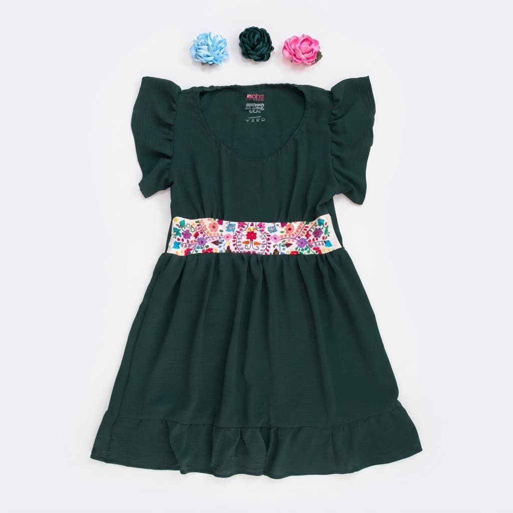 Vestido Contemporáneo corto Mahe - Istmo Tehuantepec, Oaxaca. - Imagen 3