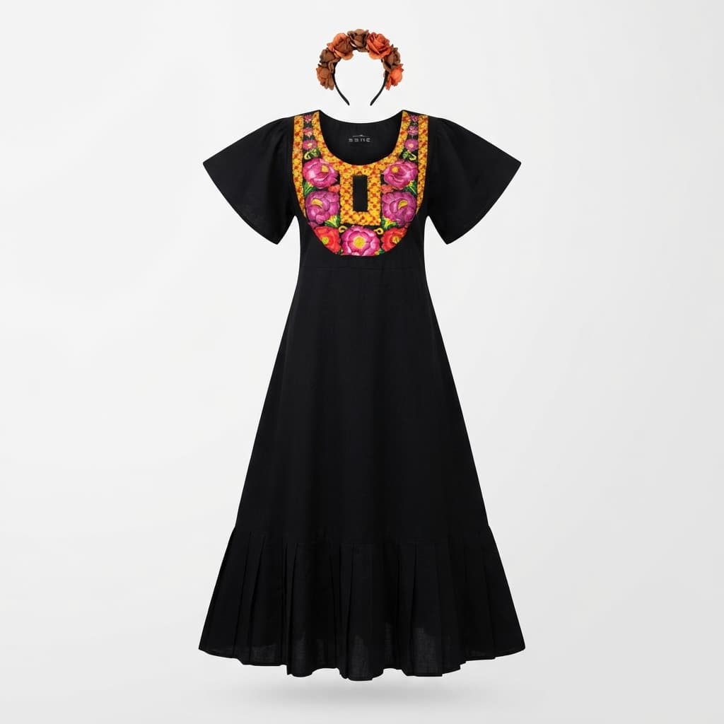 Vestido largo Contemporáneo Mahe - Istmo Tehuantepec, Oaxaca. - Imagen 3