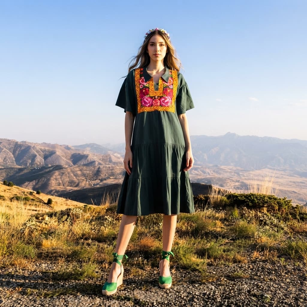 Vestido Contemporáneo - Istmo Tehuantepec, Oaxaca.