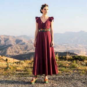 Vestido contemporáneo largo Mahe - Istmo Tehuantepec, Oaxaca